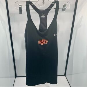 Nike Tank Top Adult See Size Large Black Dri Fit OSU Tennis Built In Bra Women